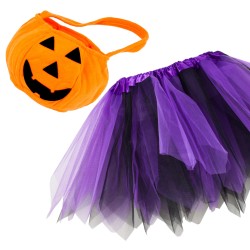 Zestaw Tutu Nietoperz z Dynią na Halloween
