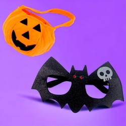 Zestaw Tutu Nietoperz z Dynią na Halloween