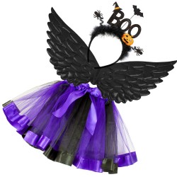 Halloween Boo pajęczarka nietoperz tutu skrzydełka