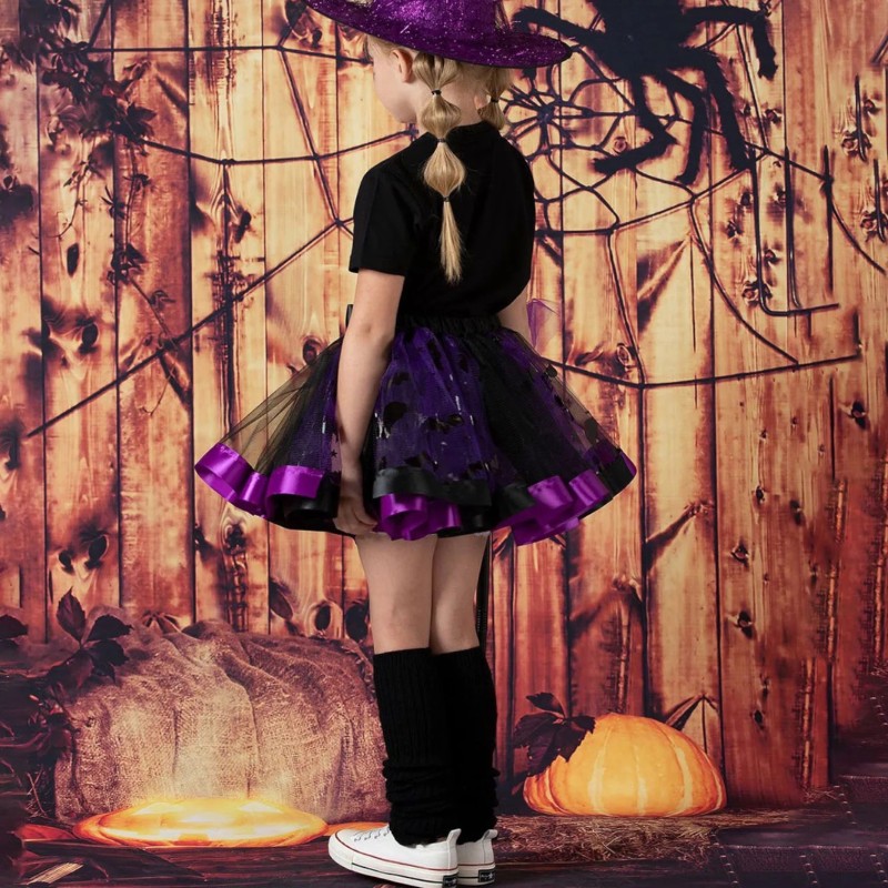 Halloween Boo pajęczarka nietoperz tutu skrzydełka