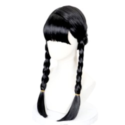 Sukienka Wednesday Addams Strój Cosplay Peruka Akcesoria