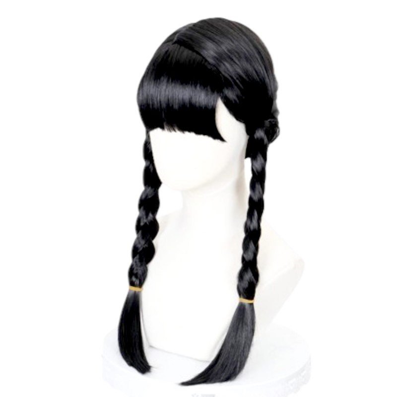 Sukienka Wednesday Addams Strój Cosplay Peruka Akcesoria
