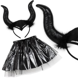 Strój Demona Maleficent Diabolina Skrzydła rogi