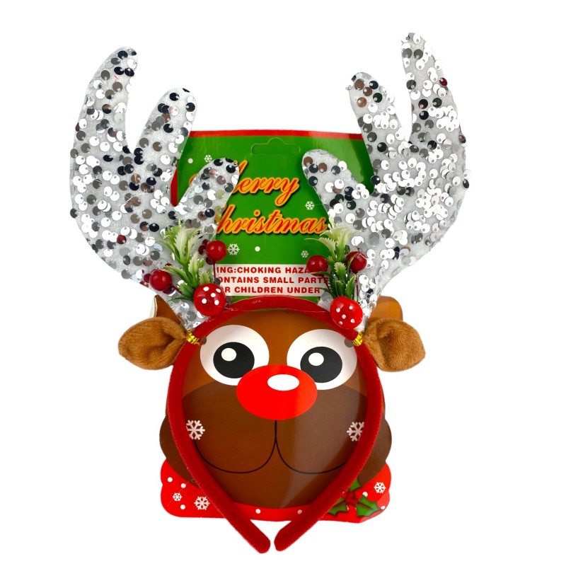 Opaska świateczna Renifer rogi jelenia Jelonek Jeleń