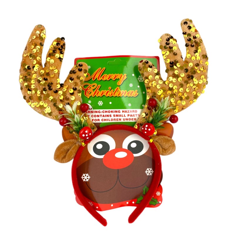 Opaska świateczna Renifer rogi jelenia Jelonek Jeleń