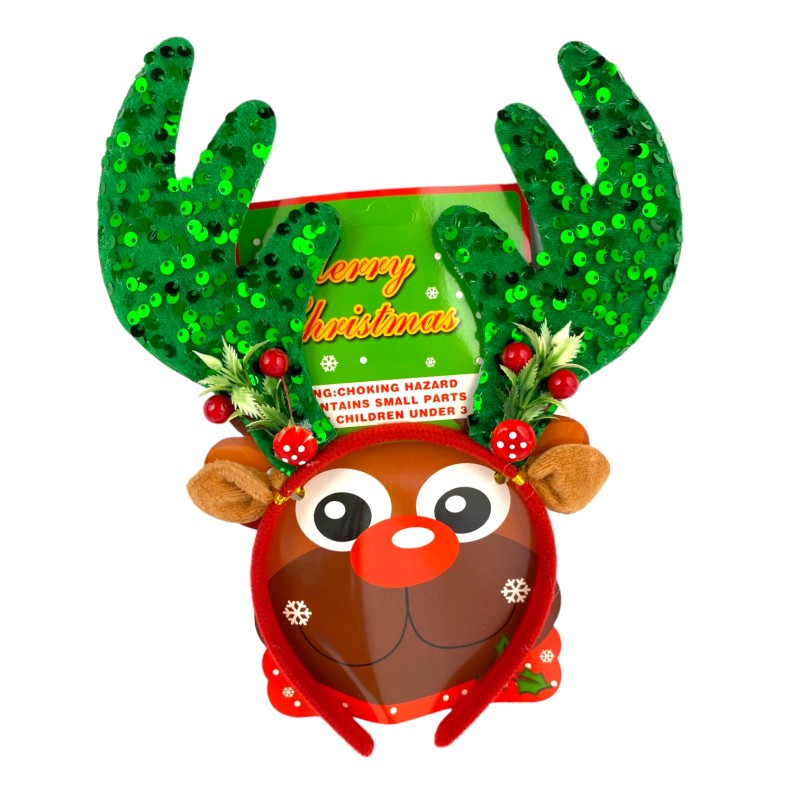Opaska świateczna Renifer rogi jelenia Jelonek Jeleń