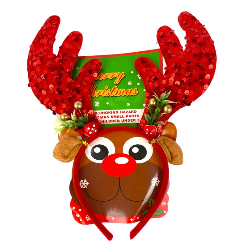 Opaska świateczna Renifer rogi jelenia Jelonek Jeleń