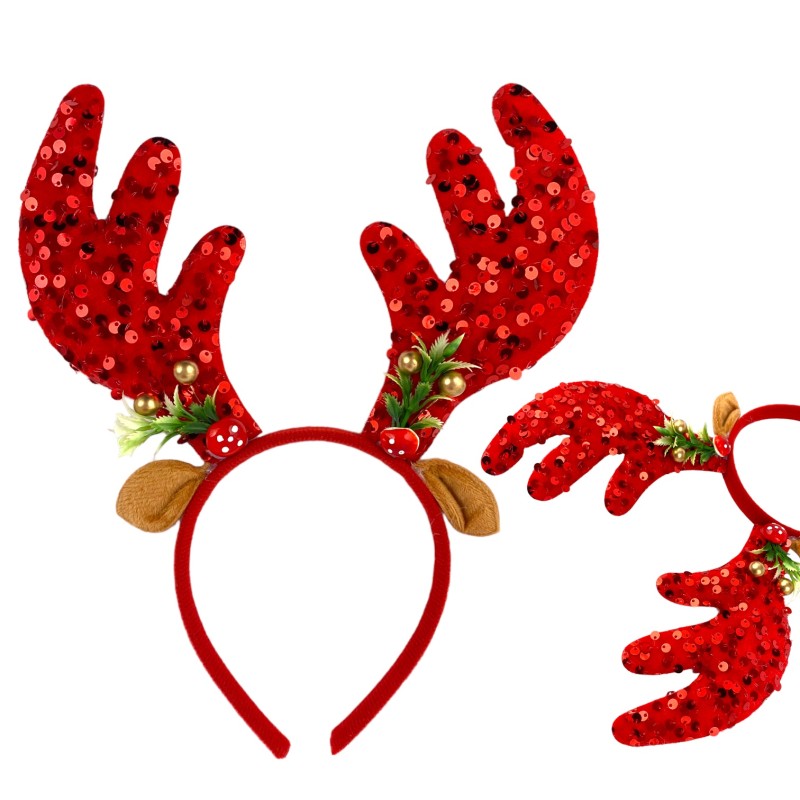 Opaska świateczna Renifer rogi jelenia Jelonek Jeleń