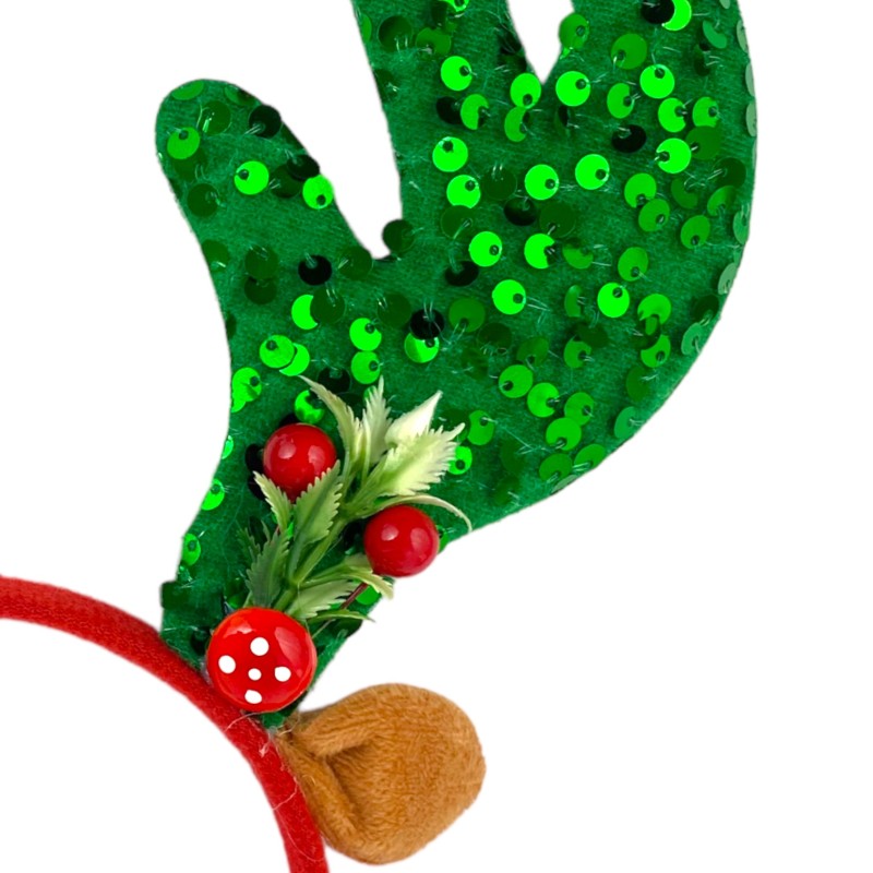 Opaska świateczna Renifer rogi jelenia Jelonek Jeleń