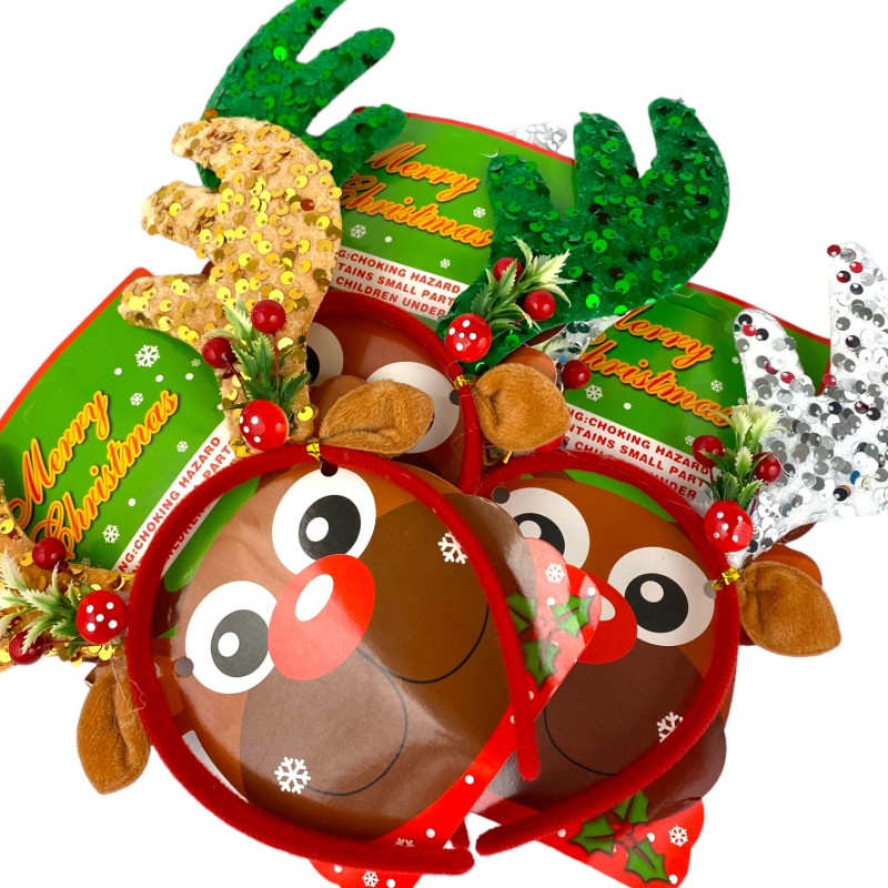 Opaska świateczna Renifer rogi jelenia Jelonek Jeleń