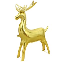 Balon foliowy złoty jeleń 122 cm