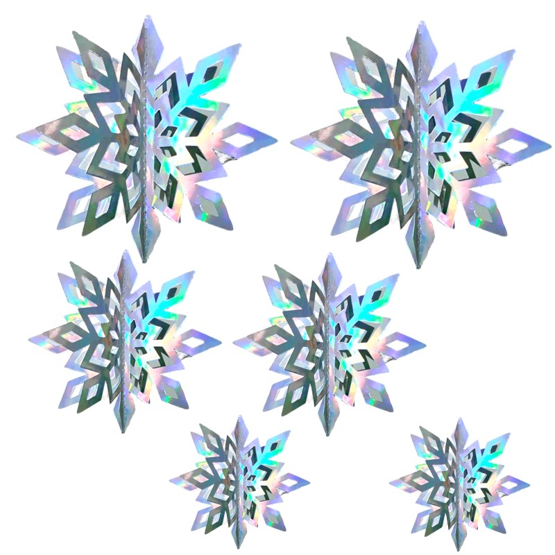 Śnieżynka Girlanda Papierowa Dekoracyjna 6 szt.