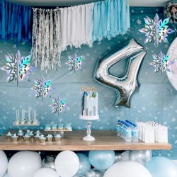 Śnieżynka Girlanda Papierowa Dekoracyjna 6 szt.