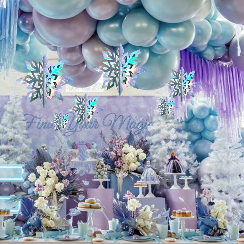 Śnieżynka Girlanda Papierowa Dekoracyjna 6 szt.