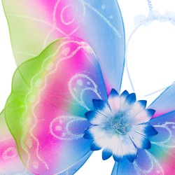 Zestaw Motyl Kwiat Skrzydełka spódniczka różdżka opaska