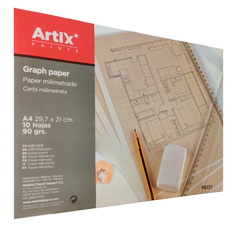 Arkusz papier milimetrowy Artix A4 10 kartek