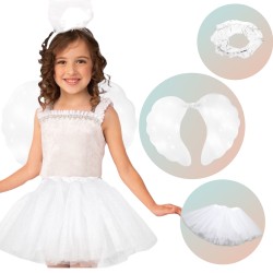 Strój Aniołek ANIOŁ spódniczka skrzydła + AUREOLA