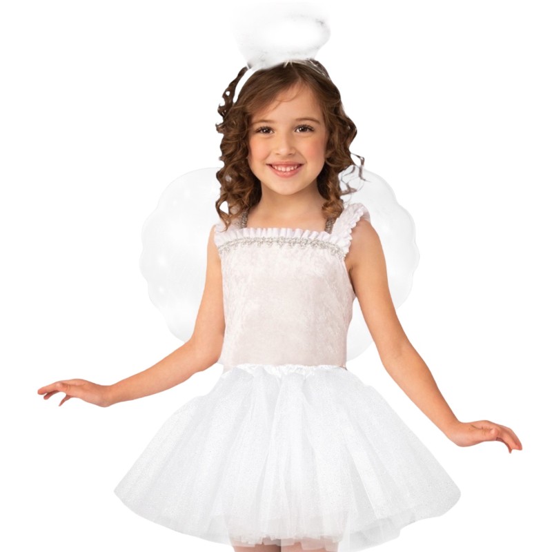 Strój Aniołek ANIOŁ spódniczka skrzydła + AUREOLA