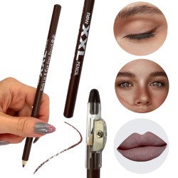Brązowa kredka 3w1 oczy usta piegi konturówką