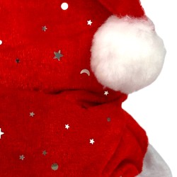 Czapka Mikołaja z gwiazdkami welur