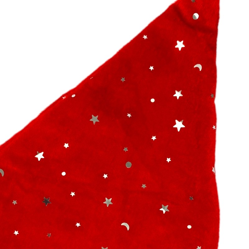 Czapka Mikołaja z gwiazdkami welur