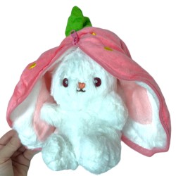 Maskotka pluszak Królik Króliczek w truskawce
