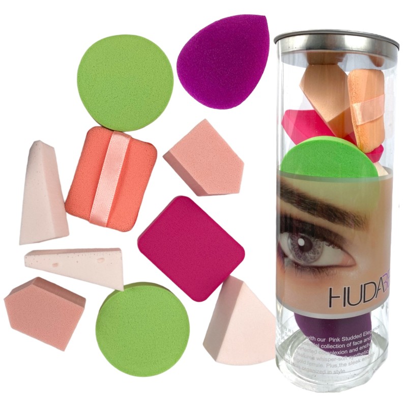 Zestaw gąbek do makijażu 10 sztuk