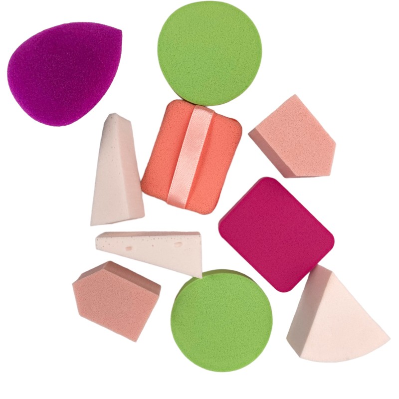 Zestaw gąbek do makijażu 10 sztuk