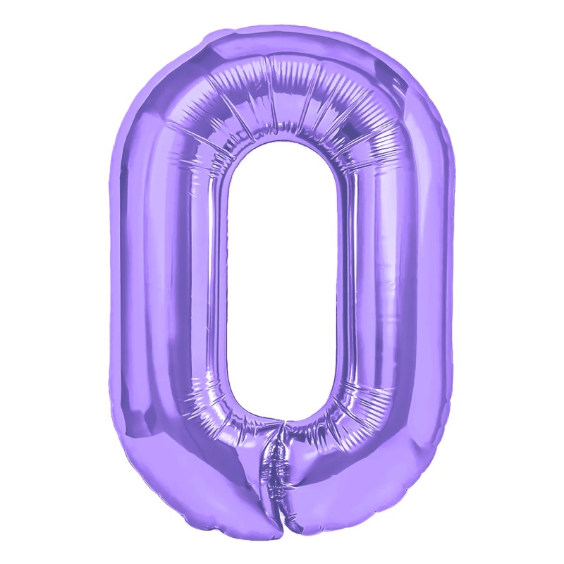 Balon foliowy duża cyfra fioletowa hel 100cm