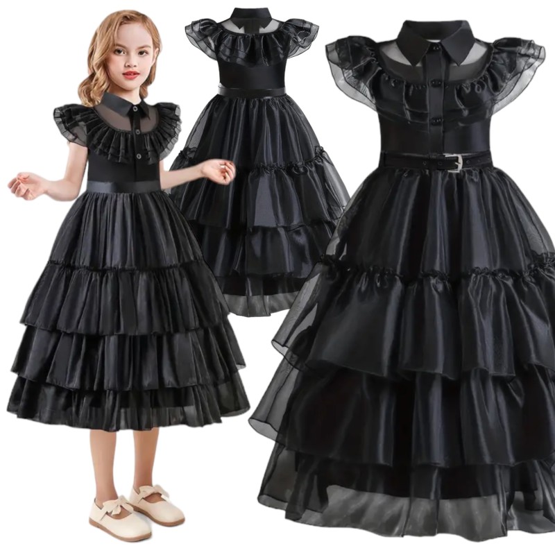 Sukienka Wednesday Addams Bal Tiulowa Przebranie strój