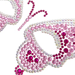 Kryształki naklejki motyl RIO maskarada FaceGem