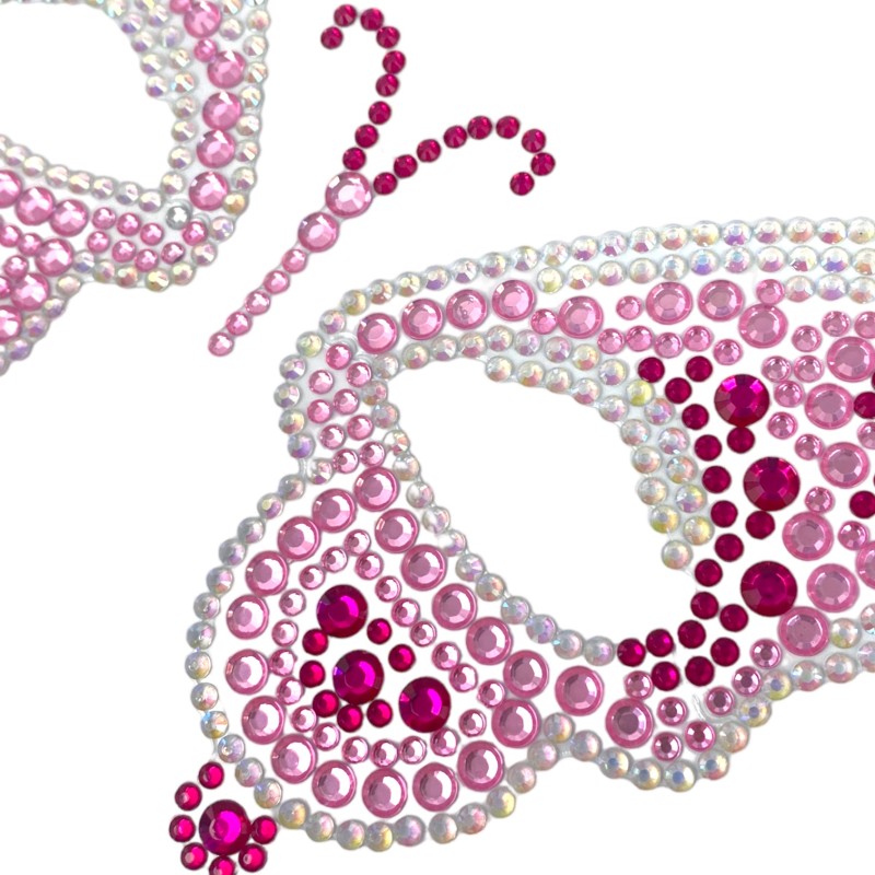 Kryształki naklejki motyl RIO maskarada FaceGem