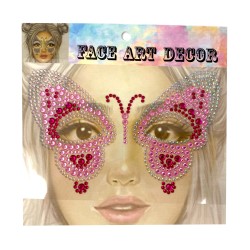 Kryształki naklejki motyl RIO maskarada FaceGem