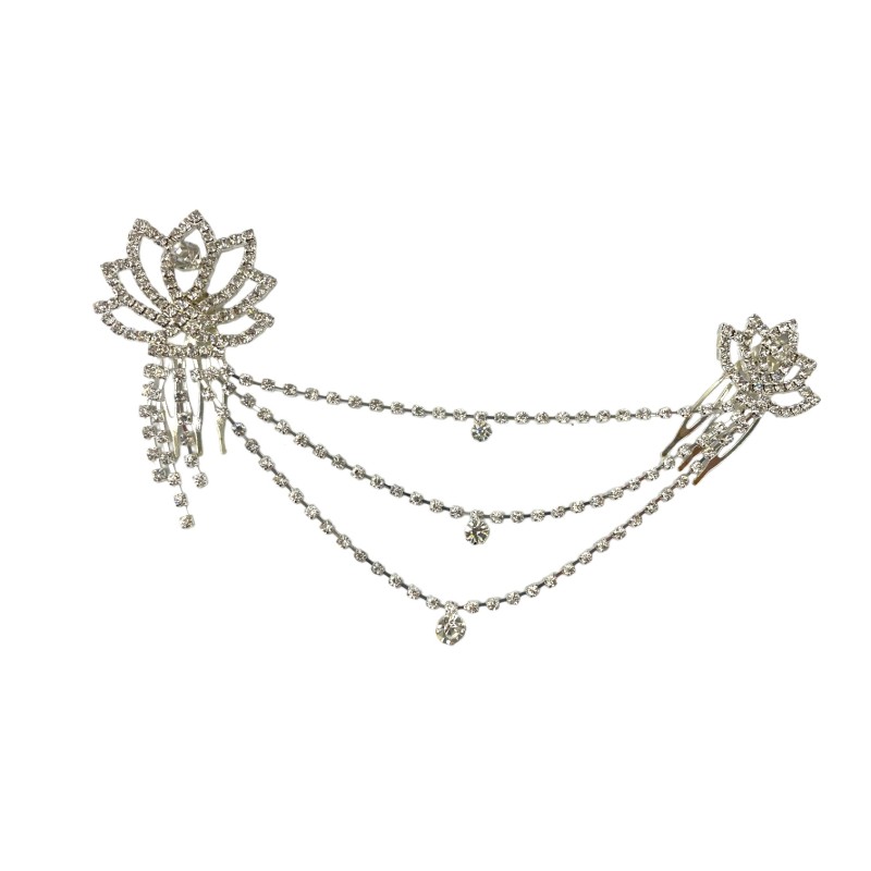 Cyrkonie ozdobne łańcuszki diamenciki do włosów kryształki Boho
