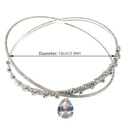 Choker z cyrkoniami i kryształkami, opaska