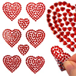 Naklejki kryształki serce...