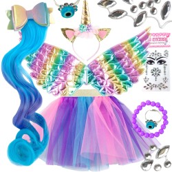 Strój Pegaz Przebranie Jednorożca z ozdobami kryształki