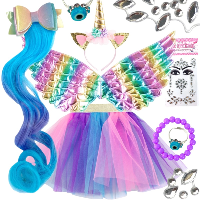 Strój Pegaz Przebranie Jednorożca z ozdobami kryształki