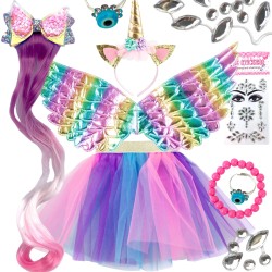 Strój Pegaz Przebranie Jednorożca z ozdobami kryształki