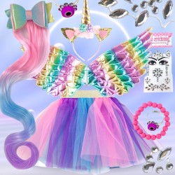 Strój Pegaz Przebranie Jednorożca z ozdobami kryształki