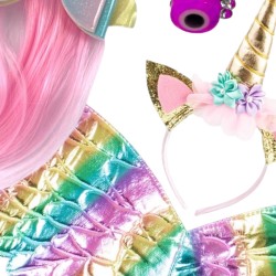 Strój Pegaz Przebranie Jednorożca z ozdobami kryształki