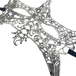 Maska KORONKOWA haft COSPLAY czarna koronka