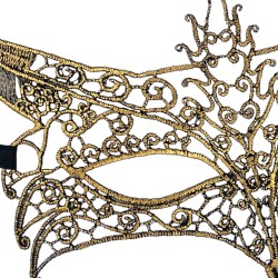 Maska KORONKOWA haft COSPLAY czarna koronka