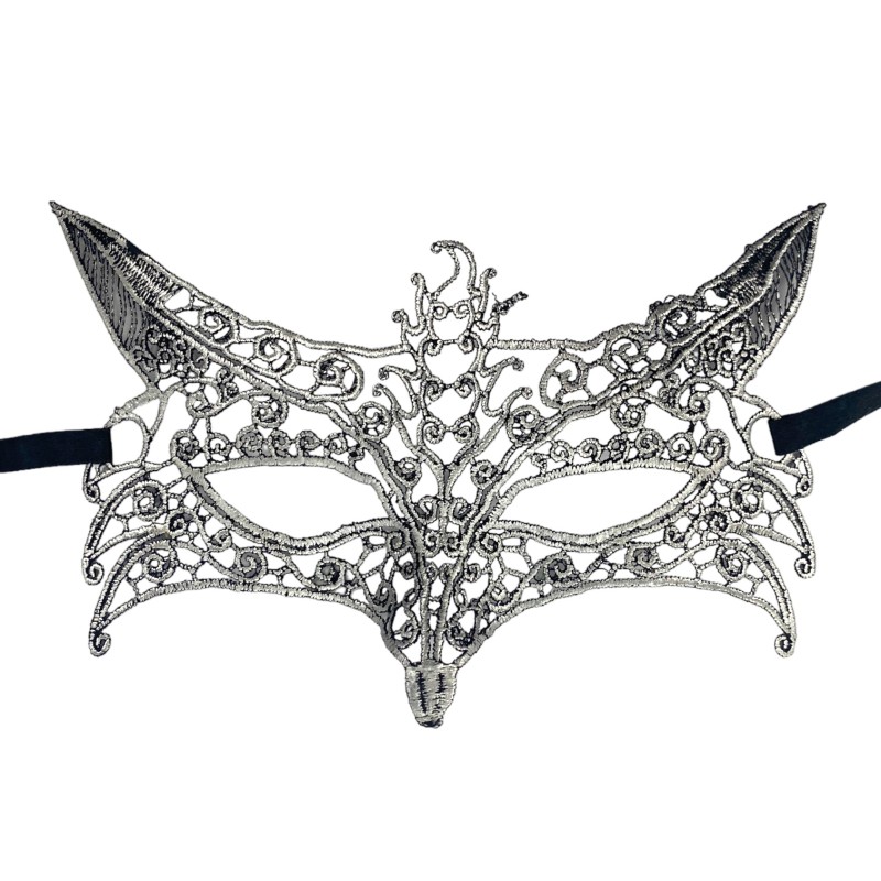 Maska KORONKOWA haft COSPLAY czarna koronka