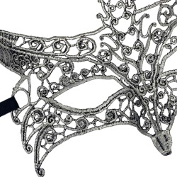 Maska KORONKOWA haft COSPLAY czarna koronka