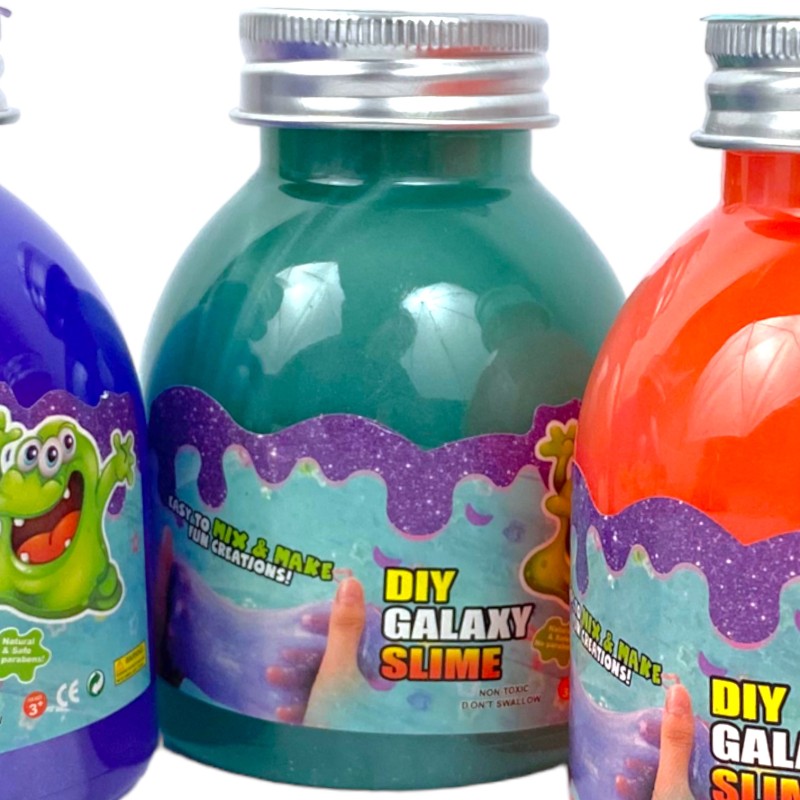 Metaliczny bokatowy Slime butelka galaxy DIY