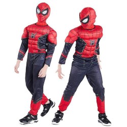 Spiderman strój przebranie MIĘŚNIE KOSTIUM maska