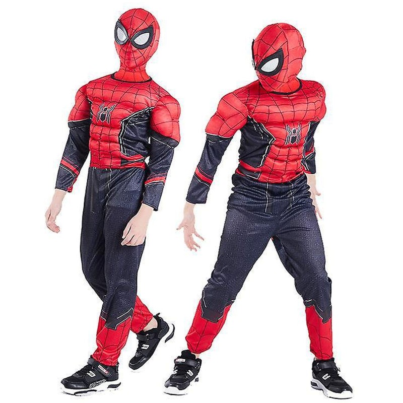 Spiderman strój przebranie MIĘŚNIE KOSTIUM maska