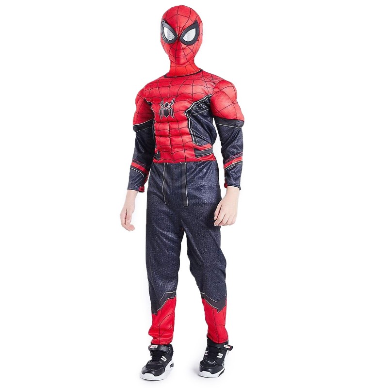 Spiderman strój przebranie MIĘŚNIE KOSTIUM maska