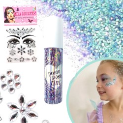 Strój Syrenka zestaw peruka spódniczka opaska kryształki